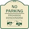 Signmission No Parking Prohibido Estacionarse W/ Car Tow Graphic Heavy-Gauge Alum Sign, 18" x 18", TG-1818-23597 A-DES-TG-1818-23597 - alternate 1